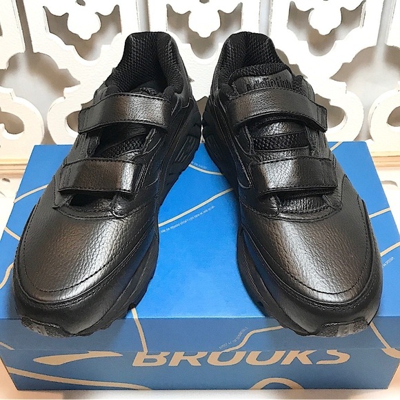 *NEW* NWB* BROOKS ADDICTION WALKER VELCRO V-STRAP, 9.5B /MED WIDTH, BLACK - Picture 2 of 11
